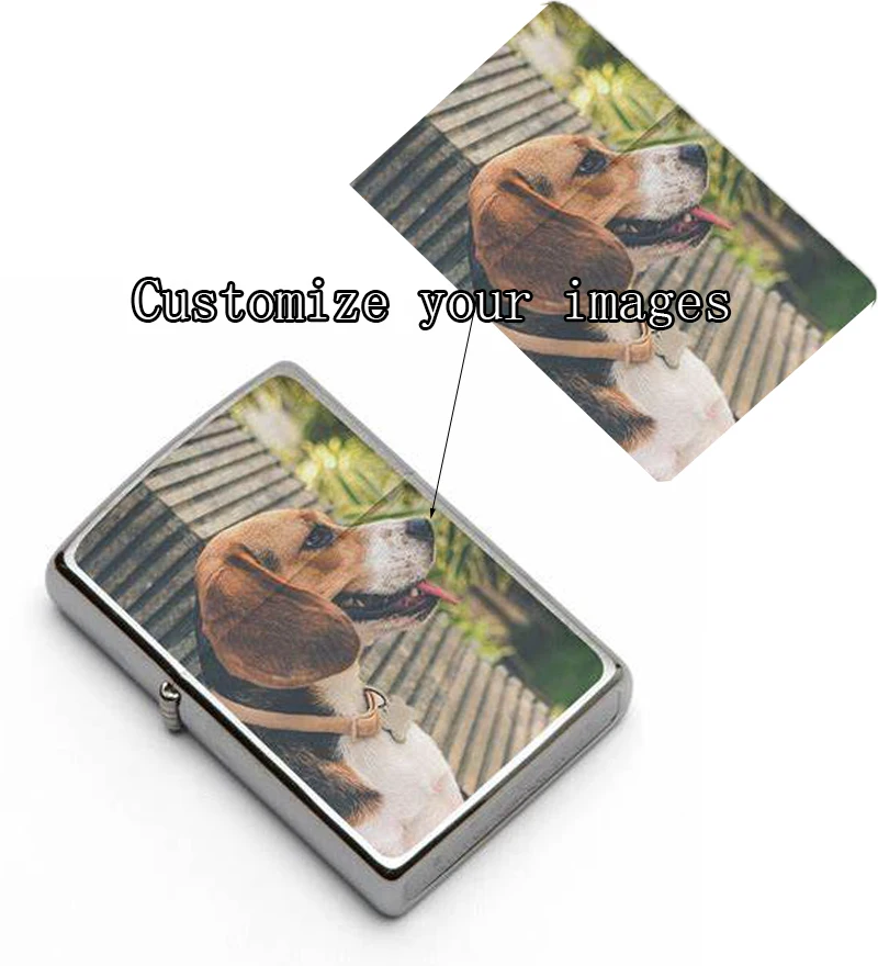 Personalized Photo Custom Metal Lighter Shell Windproof Lighter Case Custom Gift Anniversary Gift