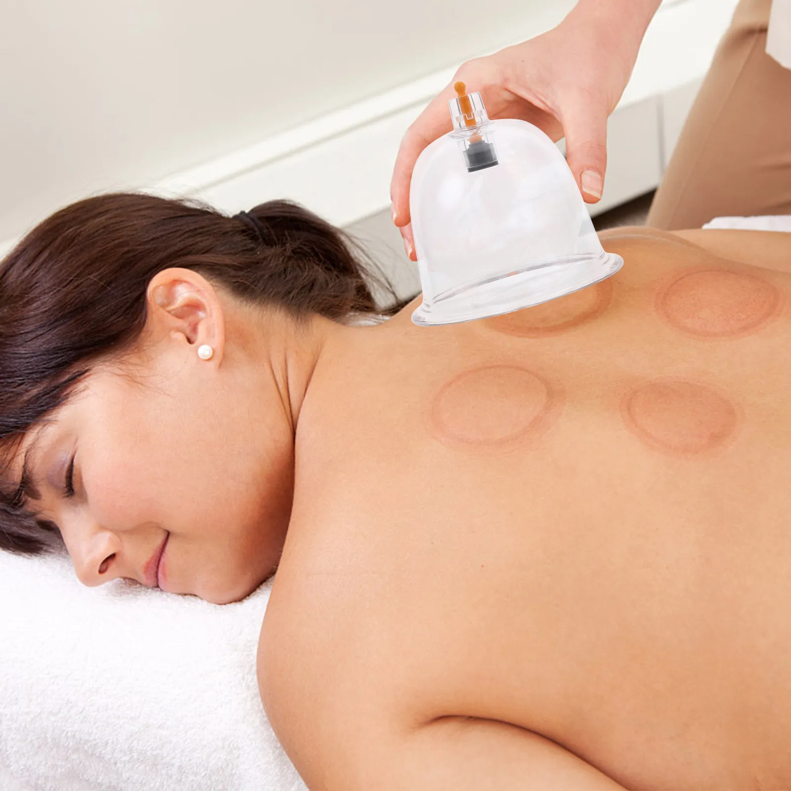 

1Set Chinese Cupping Therapy Set ABS Material Durable Acupuncture Points Massage Body Shoulder Back Leg Fatigue Relief Suction