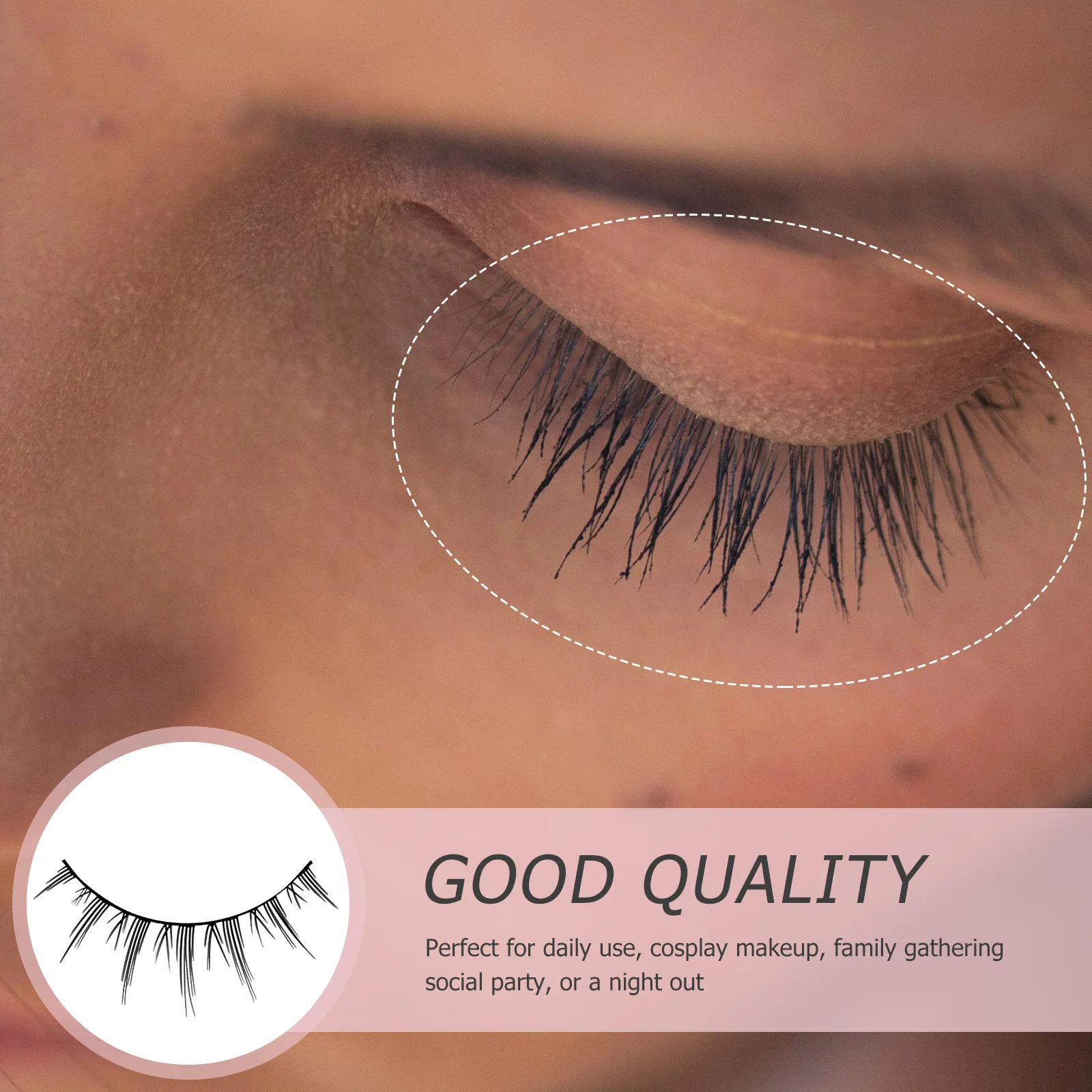 5 paia di ciglia finte naturali, set di ciglia per trucco di bellezza da donna, set di peli morbidi, ciglia riutilizzabili per lo styling quotidiano