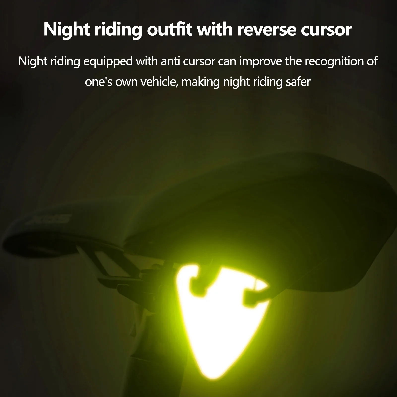 Triangle Bike Reflective Sign High Visibility Emergency Safety Warning Signs for Bicycle Seat Post Reflector for Night Cycling