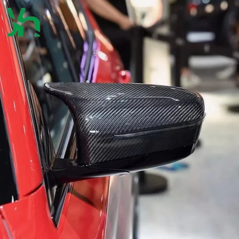 สติกเกอร์ครอบกระจกมองข้างคาร์บอนไฟเบอร์แท้ ดีไซน์สปอร์ต สำหรับ BMW ผลิตในจีน สำหรับรถยนต์พวงมาลัยขวา