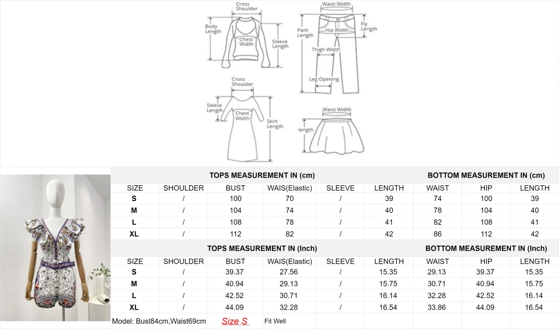 Cotone di alta qualità 2024 stampa floreale stile spiaggia senza maniche profondo scollo a v volant camicetta top e pantaloncini donna vacanza Set