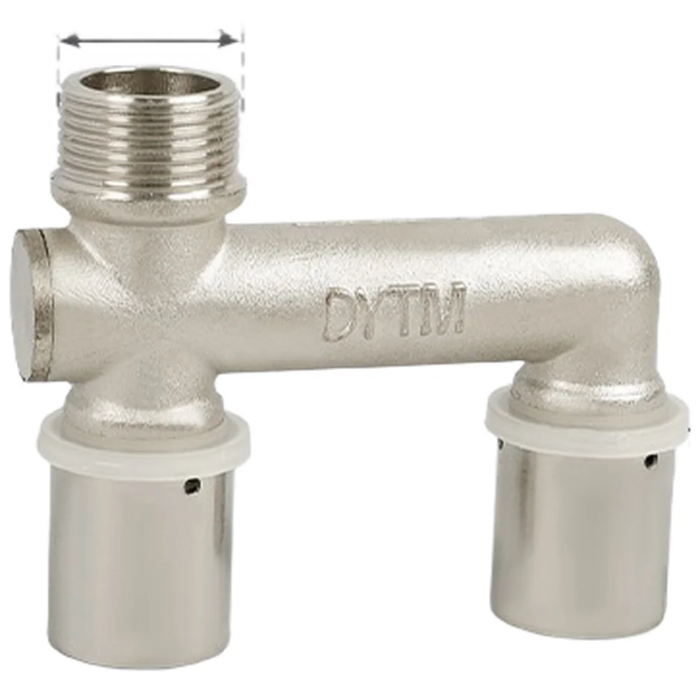 Male Thread Adapter Brass Crimp Fitting For Hot Water Distribution HPb58-2 Brass Material High Pressure Resistant