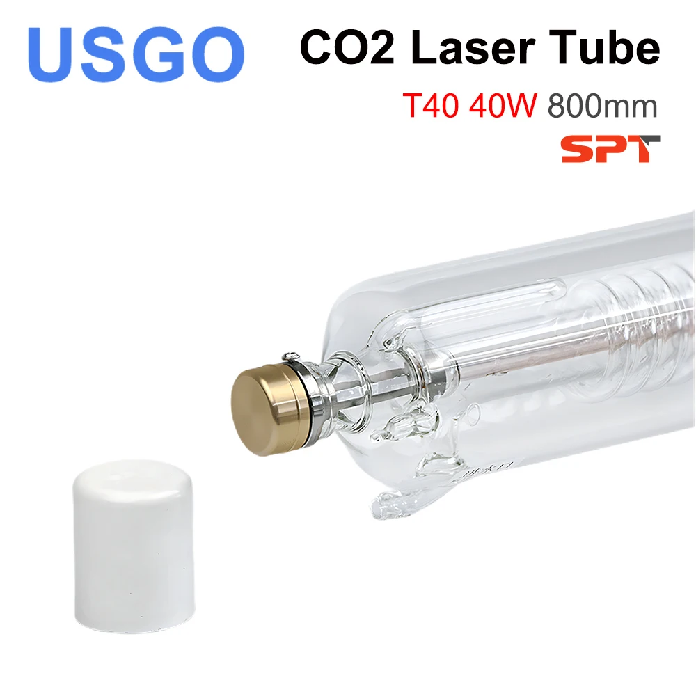 

USGO SPT T40 40-50W Co2 Laser Tube Length 800mm Dia 80mm for CO2 Laser Engraving And Cutting Machine