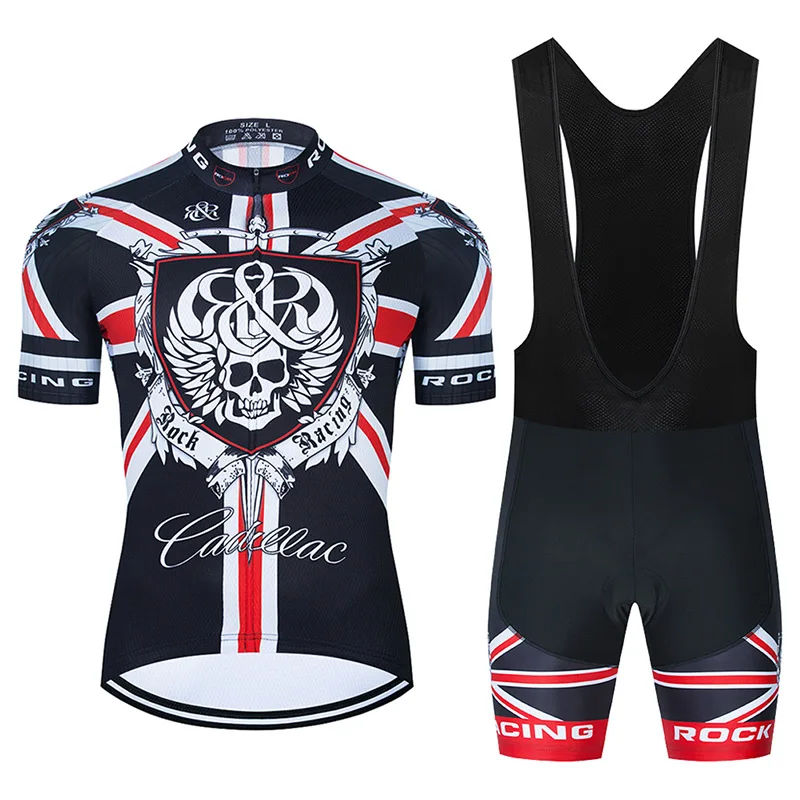 New Summer ROCK RACING Cycling TEAM Jerseys 20D Bike Shorts Bib Set Ropa Ciclismo Men\'s Quick Dry MTB Bicycle Maillot Clothing