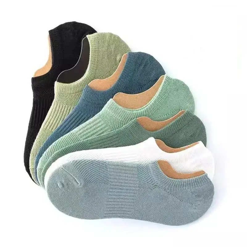 

Socks For Men, Deodorant, Sweat-absorbent, Sports Breathable, Solid Color Non-falling Boat Socks, Short-tube Socks For Women