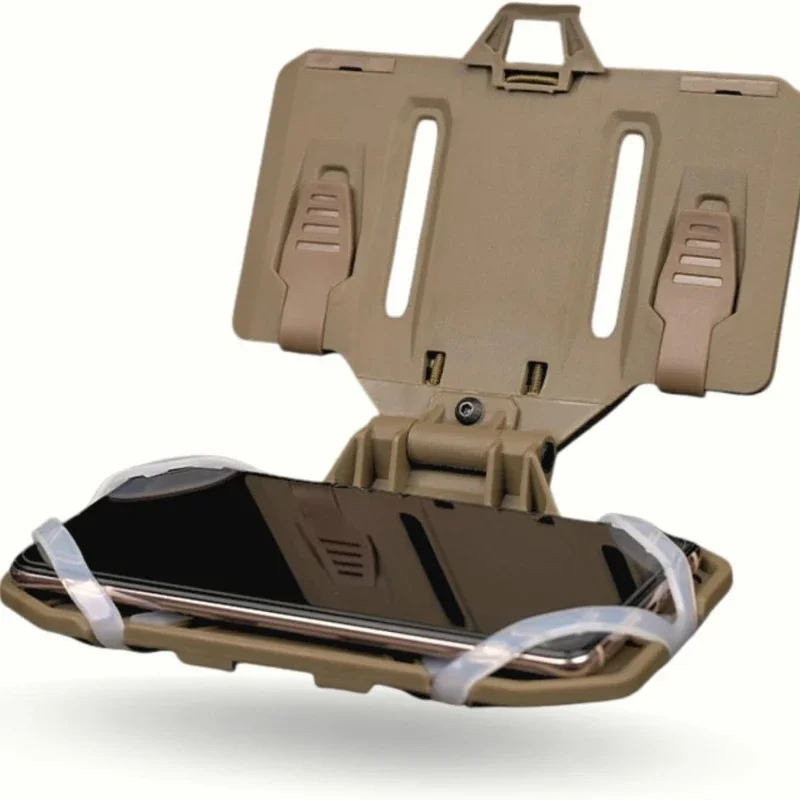 Airsoft Plate Carrier Molle Phone Carrier Outdoor Navigation Board, Quick Access Foldable Holder Vest Chest Rig Mount