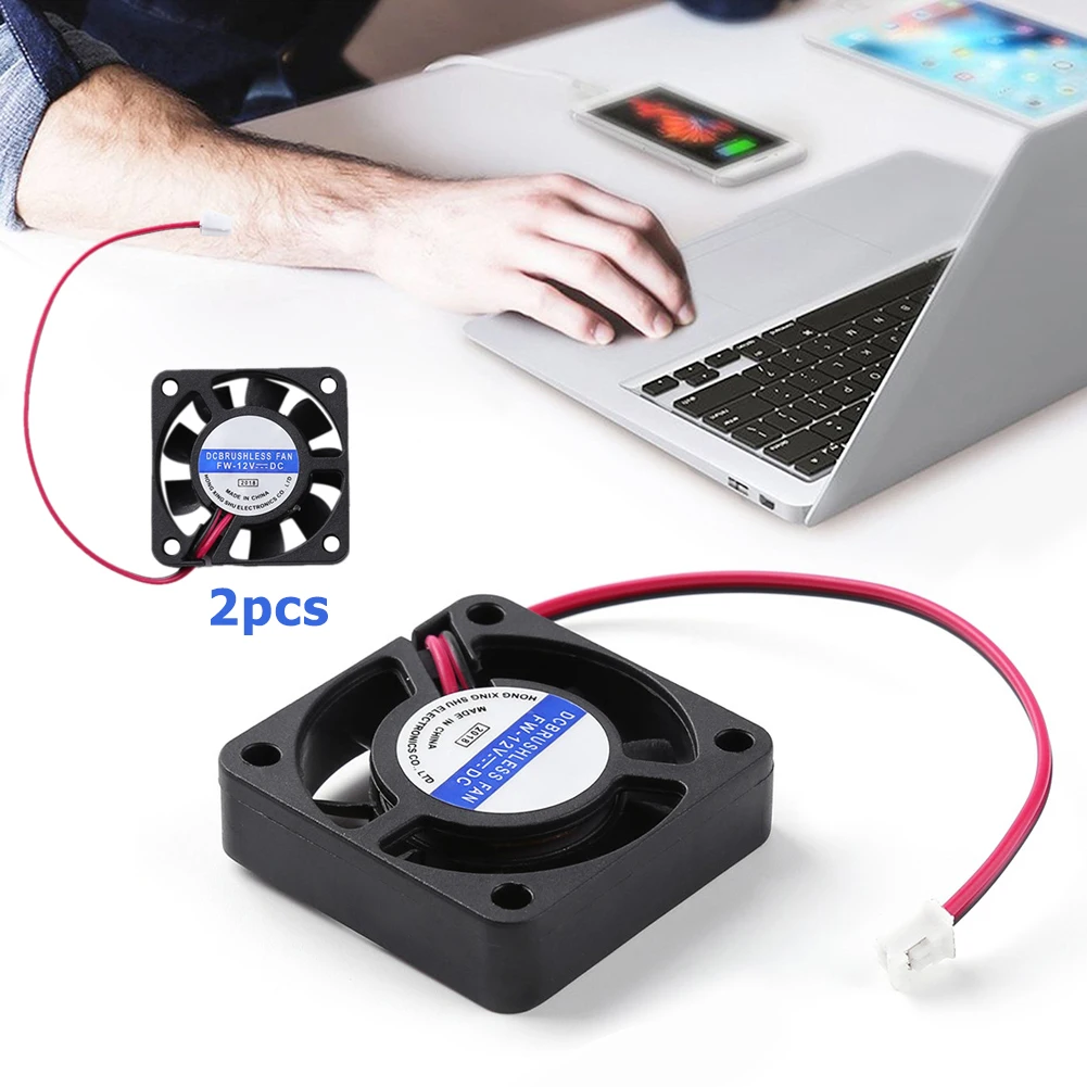 

2 Pcs DC 12V Brushless Fan 4010 Portable Computer Case Cooler 4CM PC CPU Cooling Cooler Fan 2 Pin Computer CPU Cooling Fan