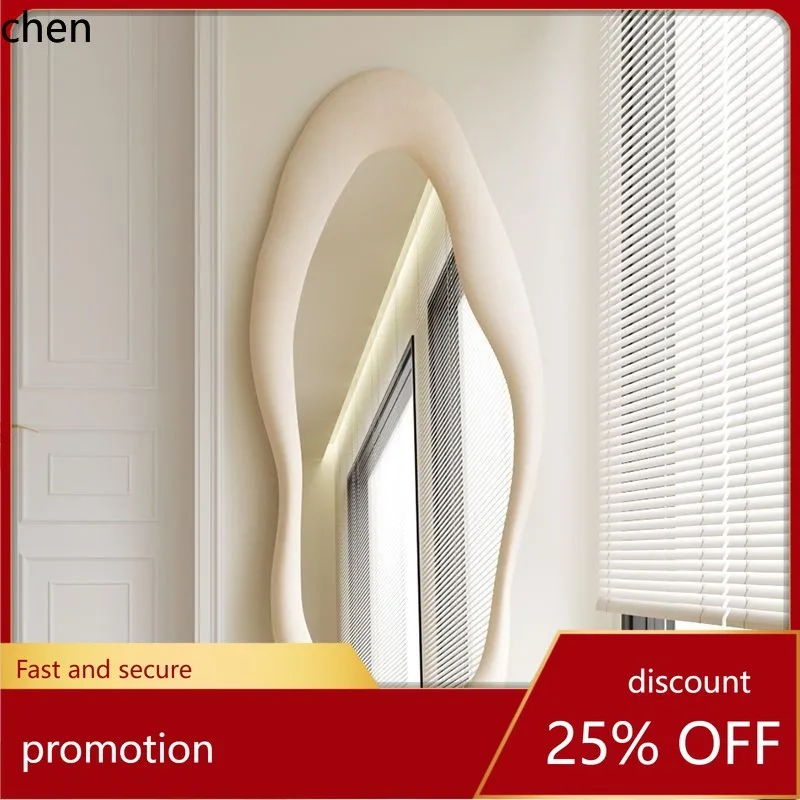 

H1 Full Body Flannel Arched Mirror Velvet Vanity Floor Barber Shop Mirror