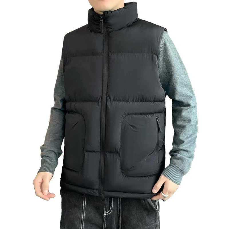 

Vests Men Autumn Jackets Thick Vests Mens Sleeveless Jackets Male Keep Warm Cotton-Padded Waistcoat Fashion Gilet Veste Hommes