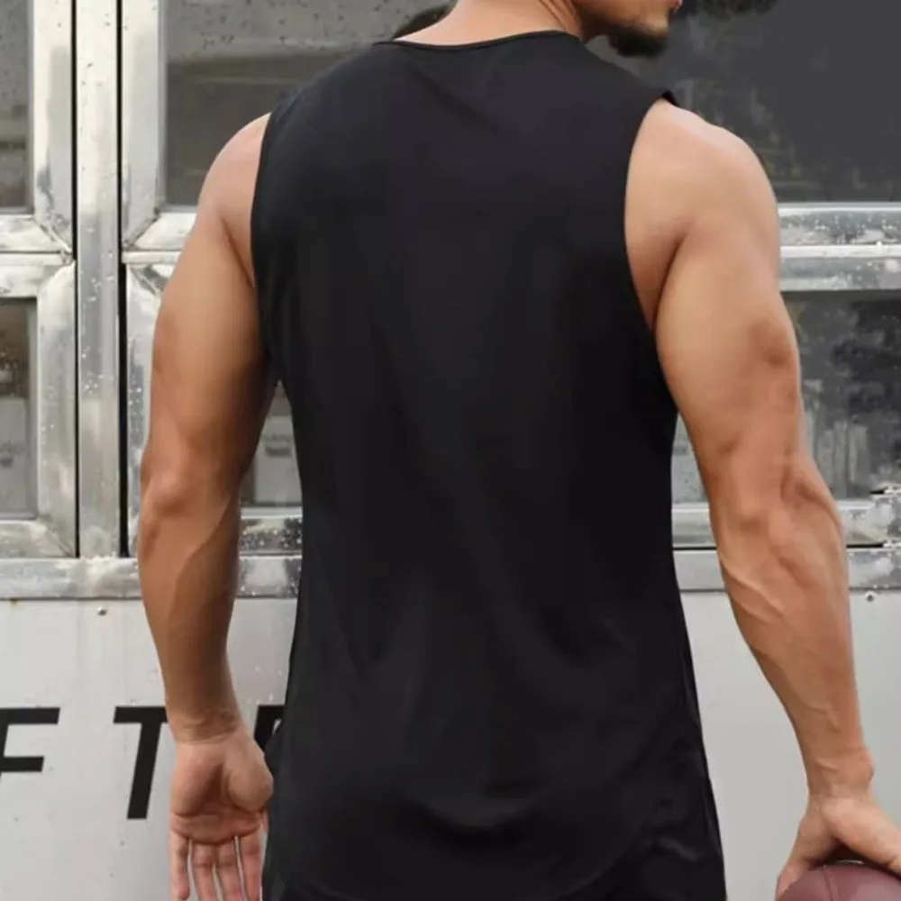 

Мышечные жилеты, футболка без рукавов, спортивная майка, быстросохнущий свободный жилет для бега, футболки с круглым вырезом, мужские топы, жилеты для баскетбола