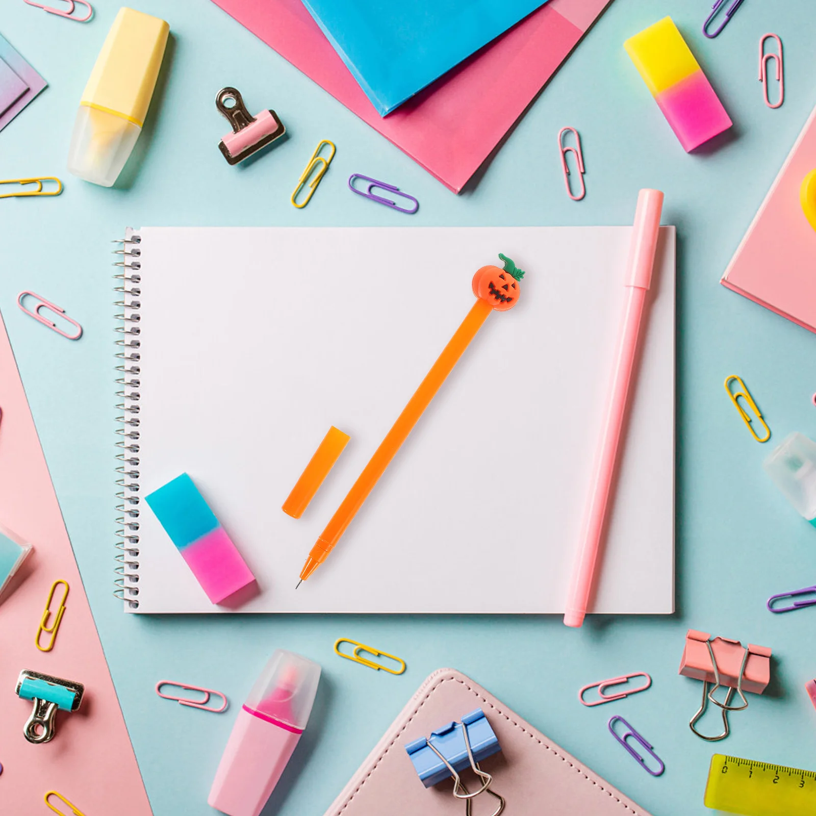 30 قطعة أقلام هلام اليقطين أدوات الكتابة متعددة الأغراض الطلاب القرطاسية قبضة مريحة قلم توقيع هلام أقلام طالب القرطاسية #3