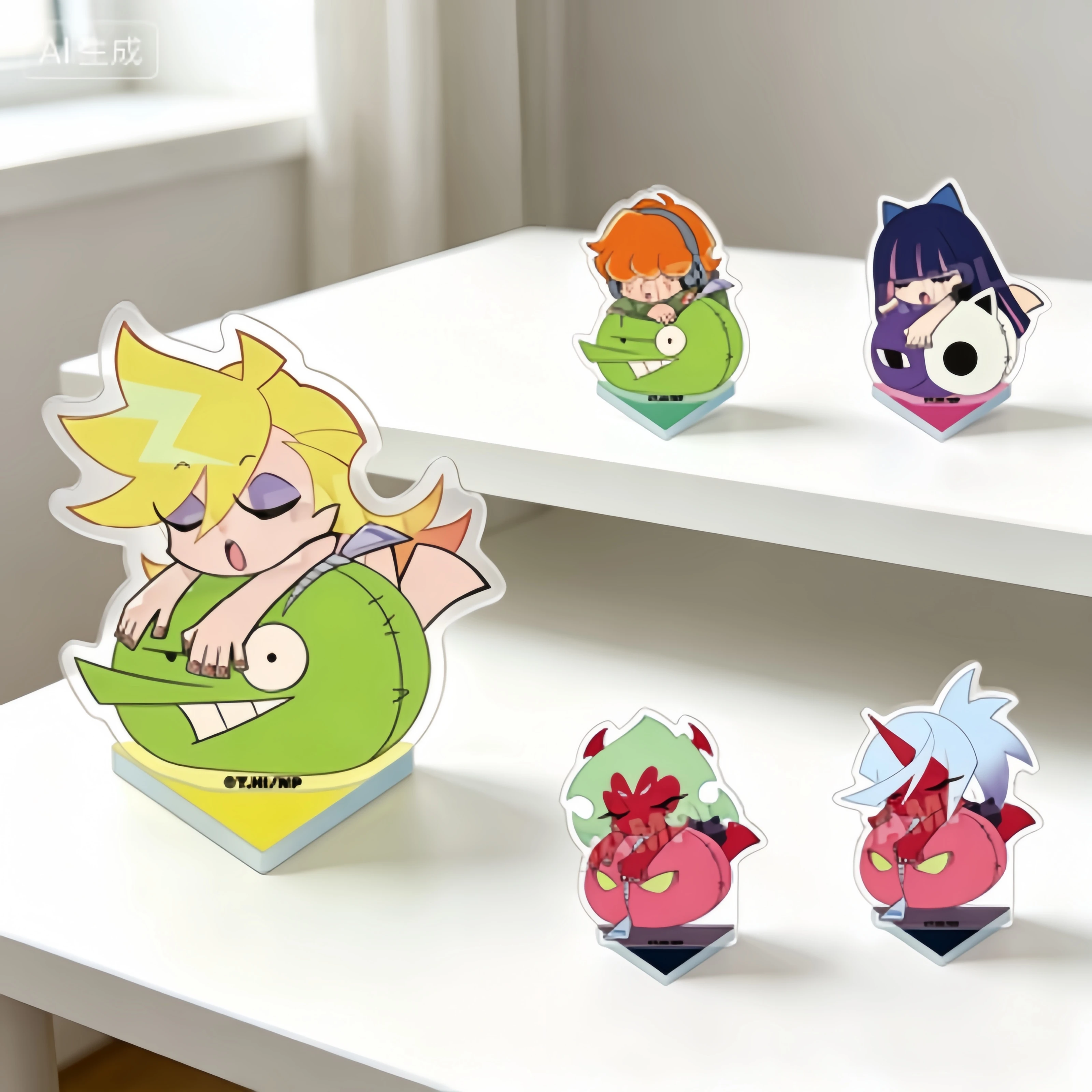 FACTORY STORE Panty & Stocking with Garterbelt Acrylic Stand 10cm Acrylic Figure Stand Model  character merchandise Keychains