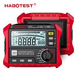 HABOTEST HT5205 Megohmeter Digital Insulation Tester Multimeter 2500V High-Precision Voltmeter Resistance Meter