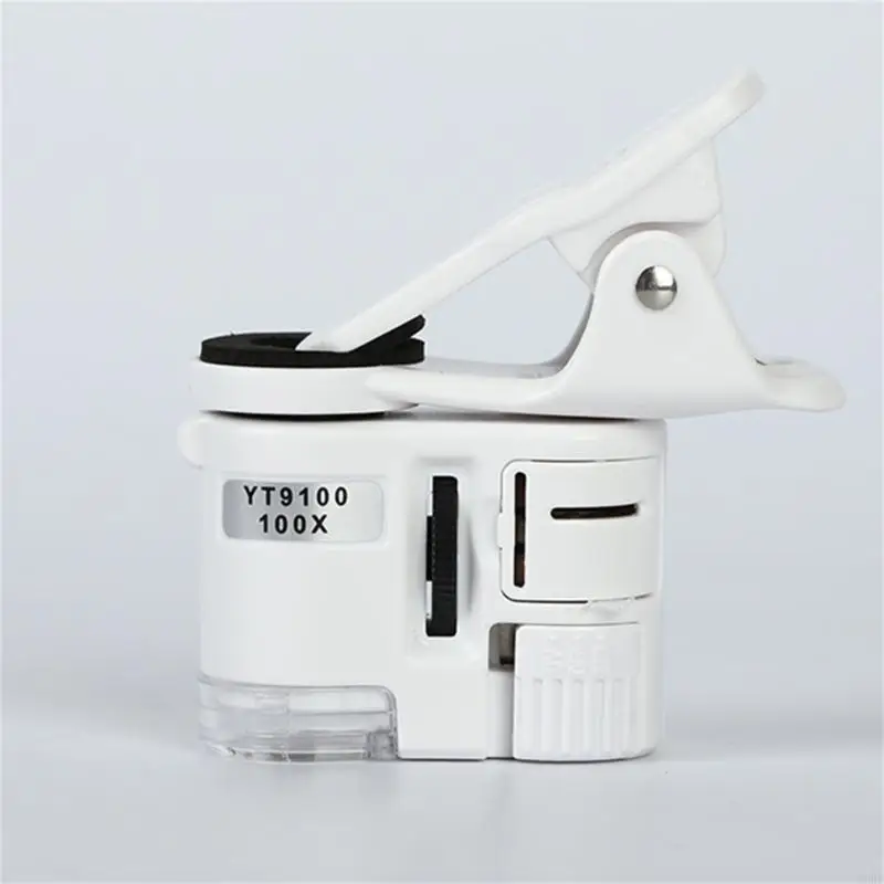 Multifunctionele LED -microscooplens clip op mobiele telefoonlens upgrades voor smartphones A0KF