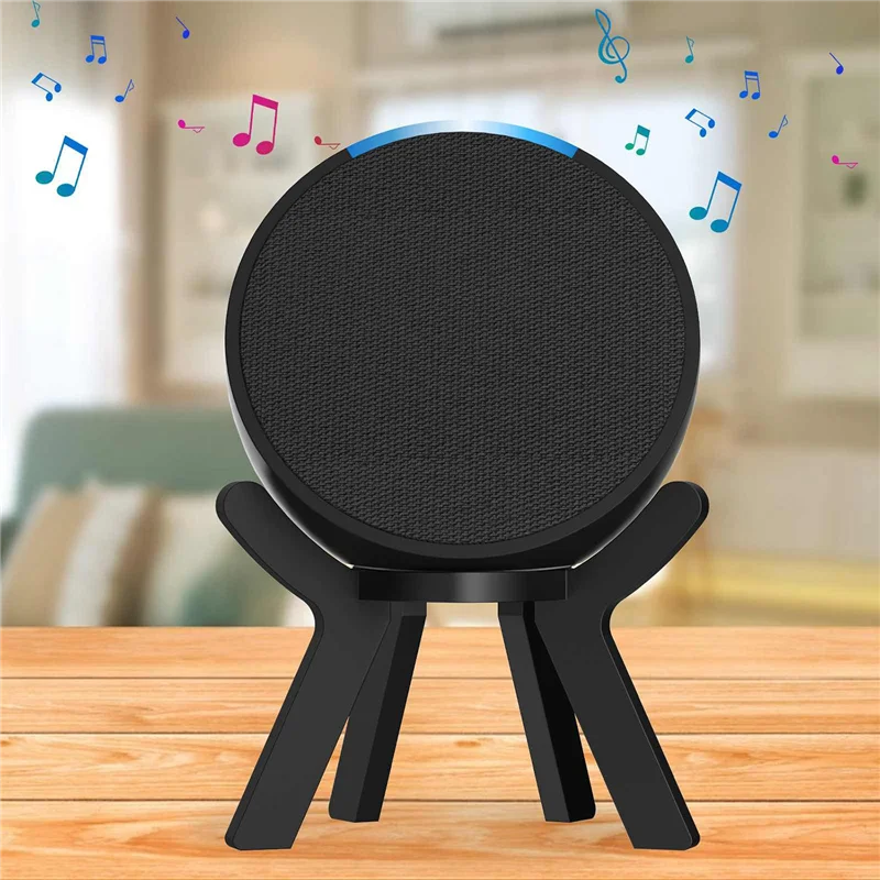 Audio Speaker Bracket Desk Speaker Stand Portable Speaker Holder for Amazon Echo Pop Black