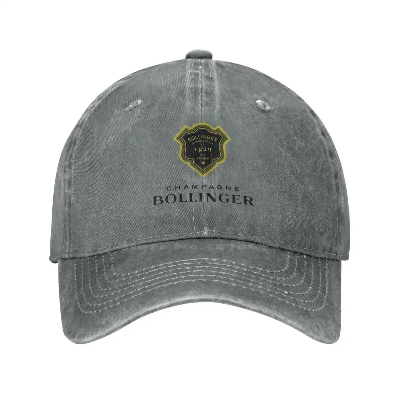Bollinger Logo Boné, Qualidade Denim Cap, Chapéu de malha, Moda