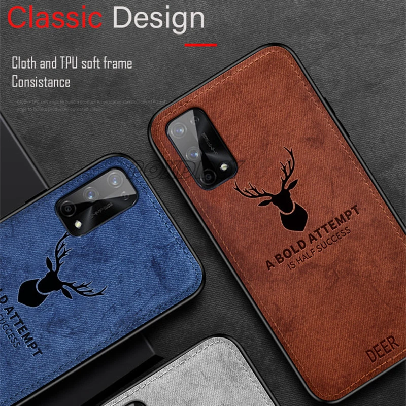 Lanyard Vintage Deer Phone Case For Samsung S20 S21 S22 S23 FE S24 Plus Ultra A14 A15 A25 A35 A34 A54 Cloth Texture Back Cover