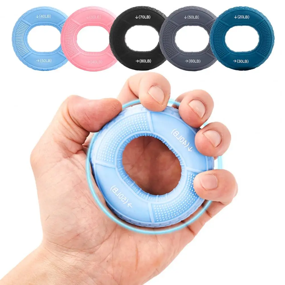 Forearm Strength Trainer Ring Portable Silicone Grip Strength Trainer Ring for Forearm Finger Training for Rehabilitation