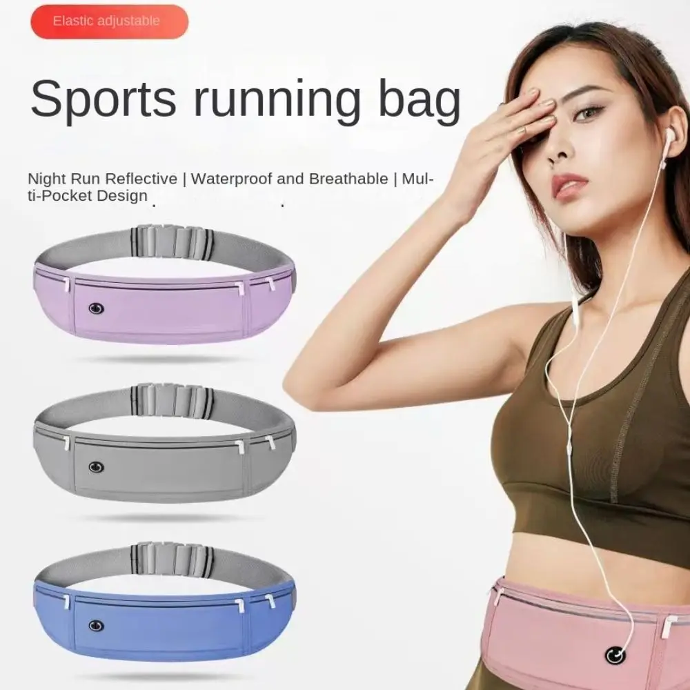 

Three-section Running Waist Bags Waterproof Multi-function Marathon Running Bag Case Breathable Sports Phone Bag Outdoor Riding