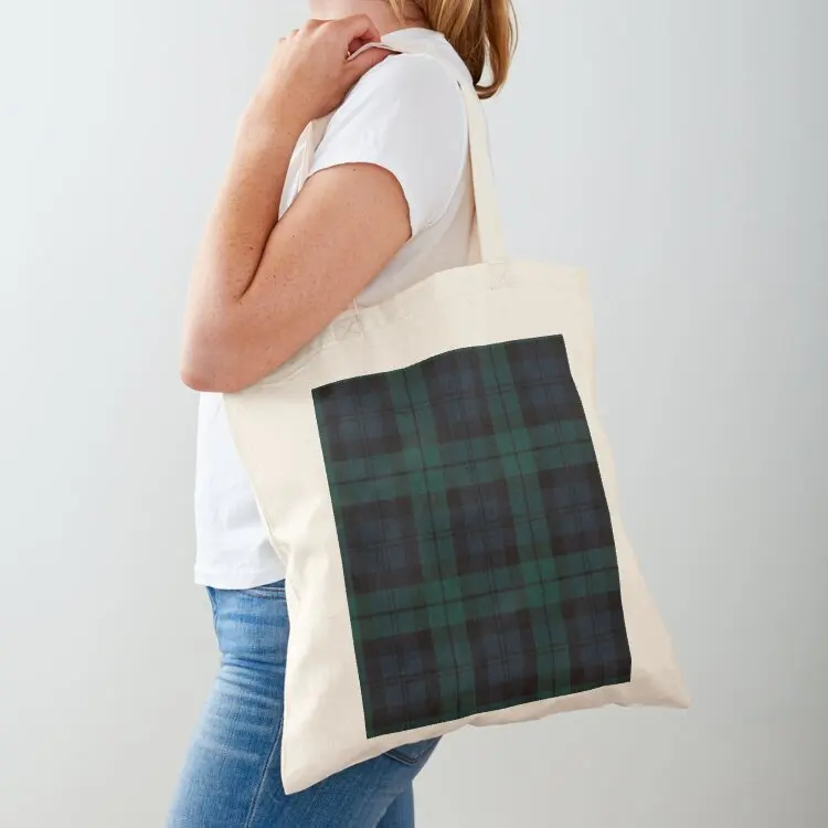 

Black Watch Tartan Plaid pattern Tote Bag foldable reusable bag Custom bag cloth woman Woman shopper