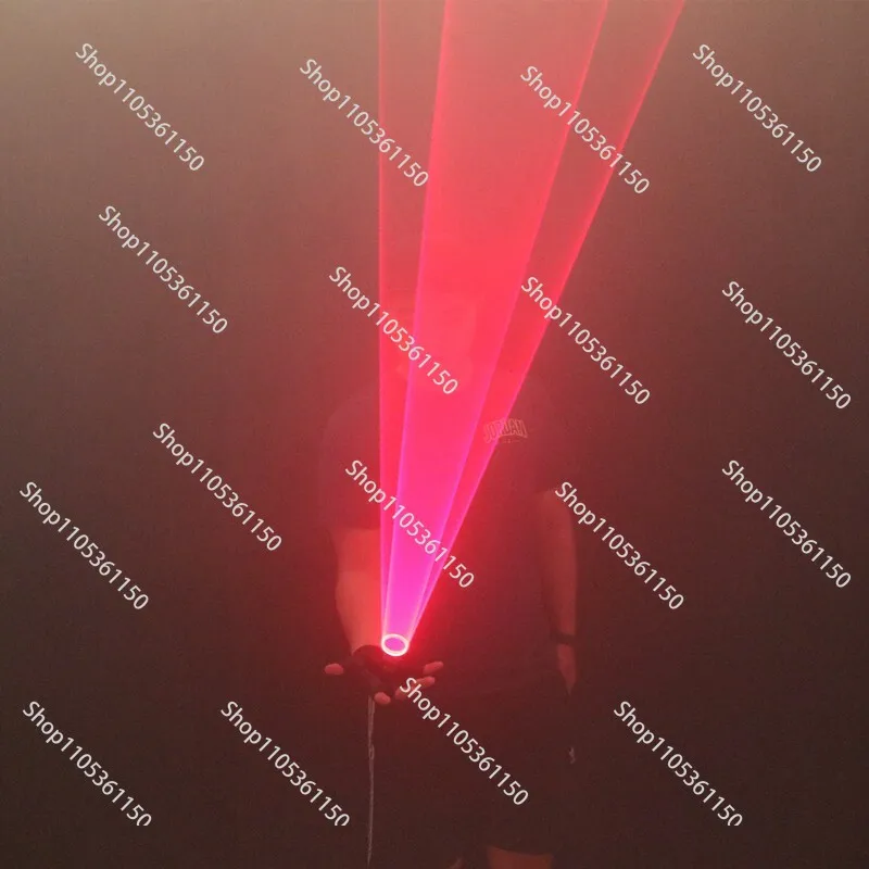 Bouncy green red laser laser gloves iron man vortex luminous led fluorescent gloves stage DJ props