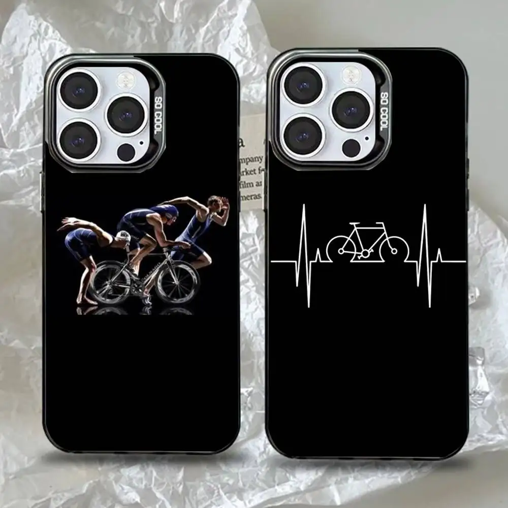 

Triathlon Tri Life Swim Bike Run Phone Case For iPhone 16,15,14,13,12 Pro,Max,Plus,Mini,XS,SE Anti Fall Black Matte Hard Bumper