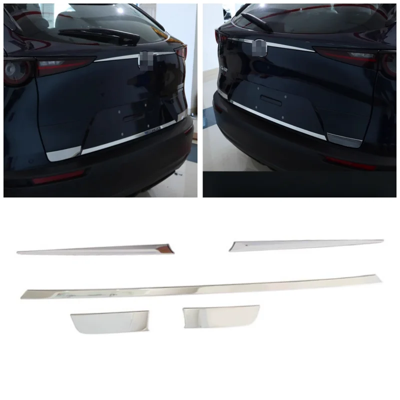 Image of Für mazda CX-30 cx30 2019-2022 außen zubehör hinten kofferraum deckel abdeckung heckklappe verkleidung türgriff formteil stiefel garnitur