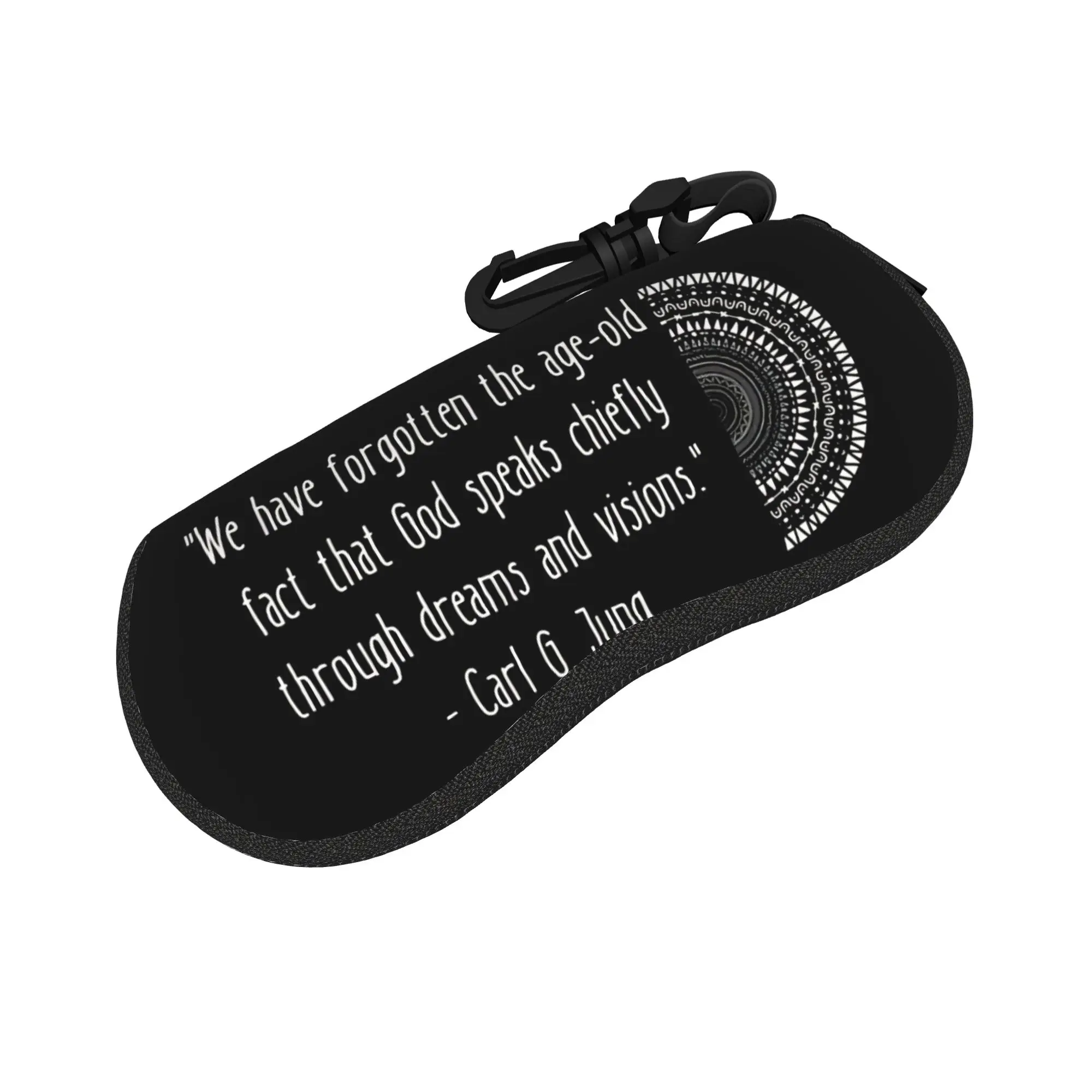 Carl Jung Dream Quote Mandala Glasses Case Cover  Portable Sunglasses Case Eyeglass Protector Male Female Eyewear Storage