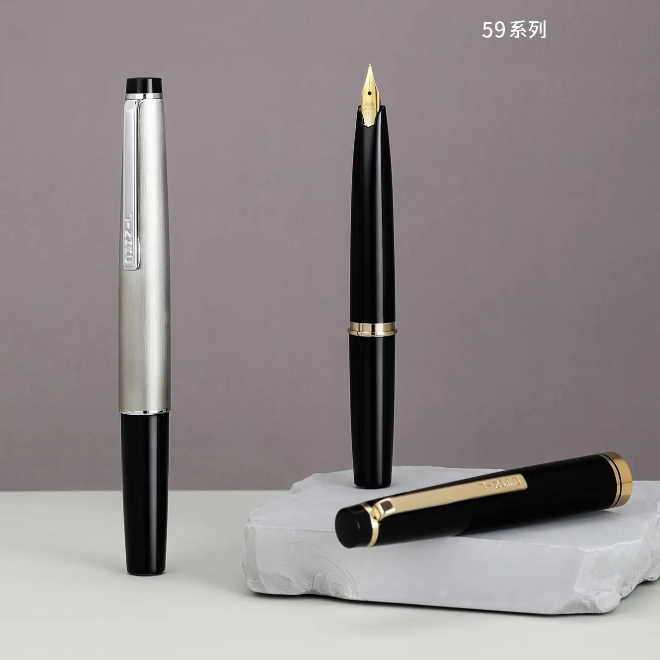 

Jinhao 59 Series Mini Pocket Fountain Pen EF/F/ Hooded EF Bent Nib Portable Travel Writing Pens PK 95S School Office Supplies