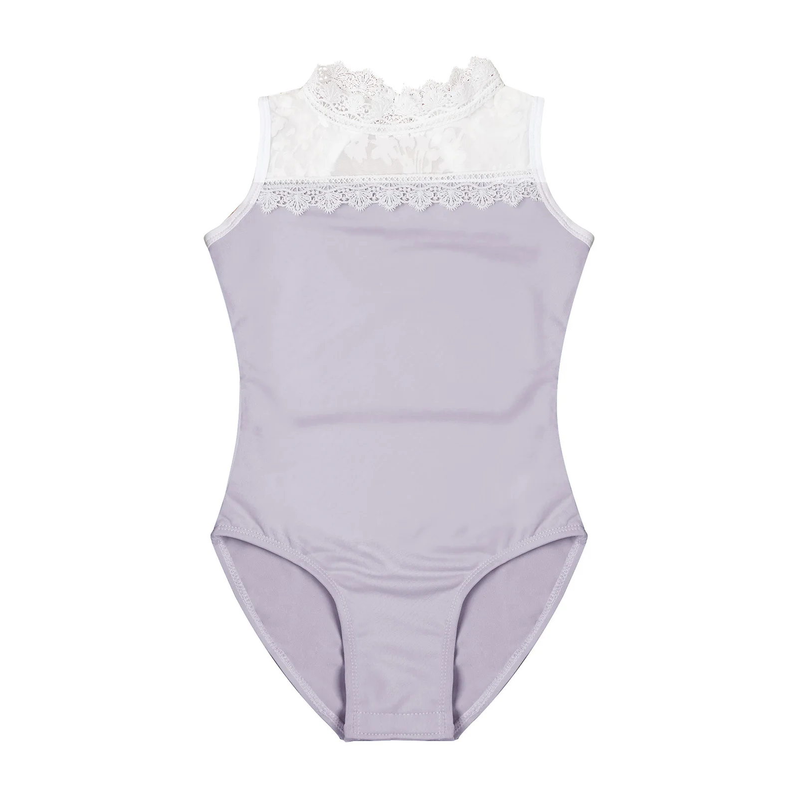 

Kids Girls Lace Ballet Warm Up Dance Leotard Sheer Jacquard Mesh Bodysuit for Ballet Gymnastics Practice Performance Costumes