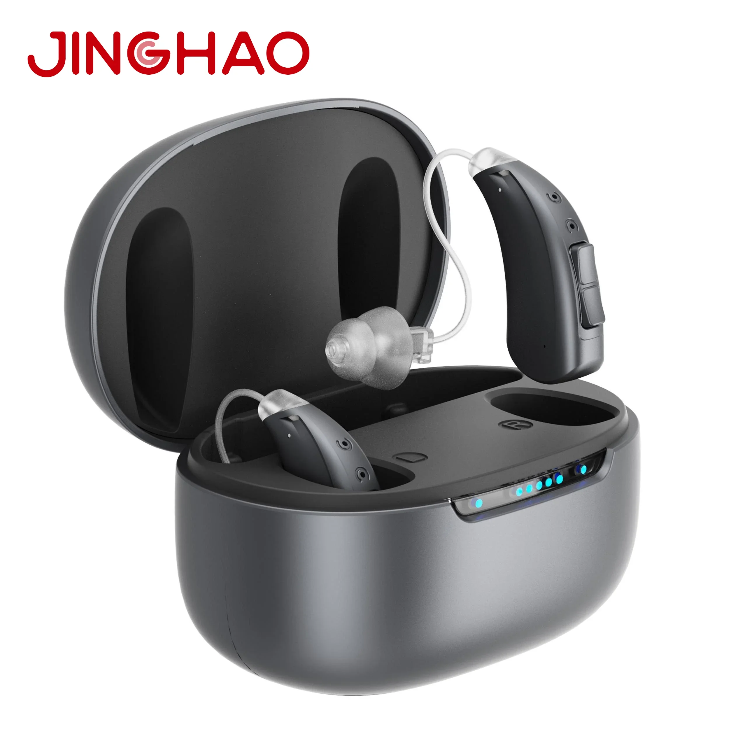 JINGHAO DW3 Competitive BTE RIC App Control Wireless Bluetooth Digital Deafness OTC Hearing Aids Rechargeable For Seniors