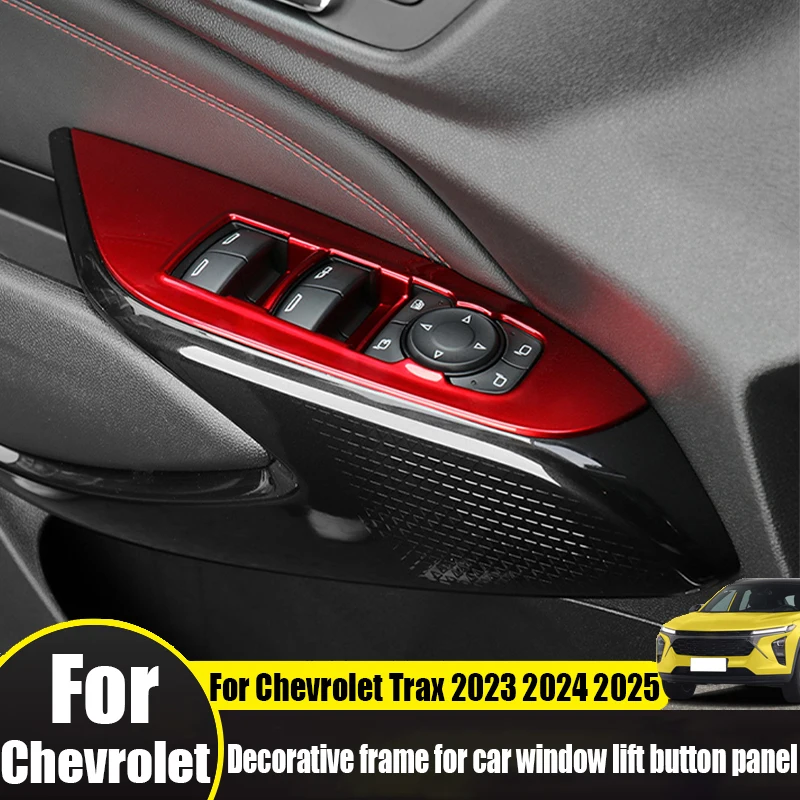 

For Chevrolet Trax 2023 2024 2025 car window lift button panel decorative frame car interior modification parts ABS material
