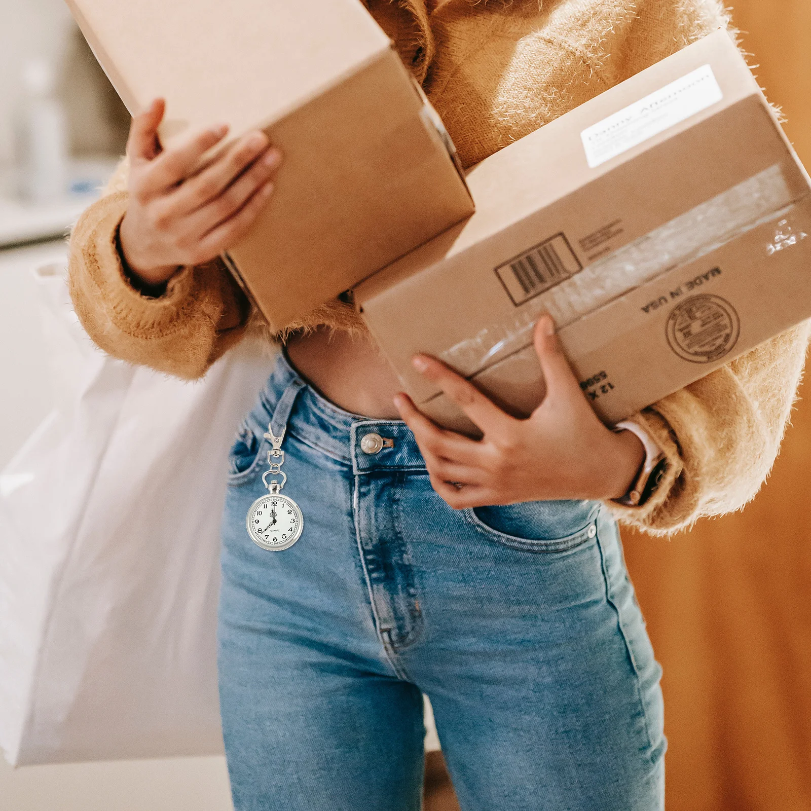 1Pcs Nurse Pocket Watch Safe Gentle Materials Clear View Easy Carry Stylish Design Wide Applications Doctors Nurses