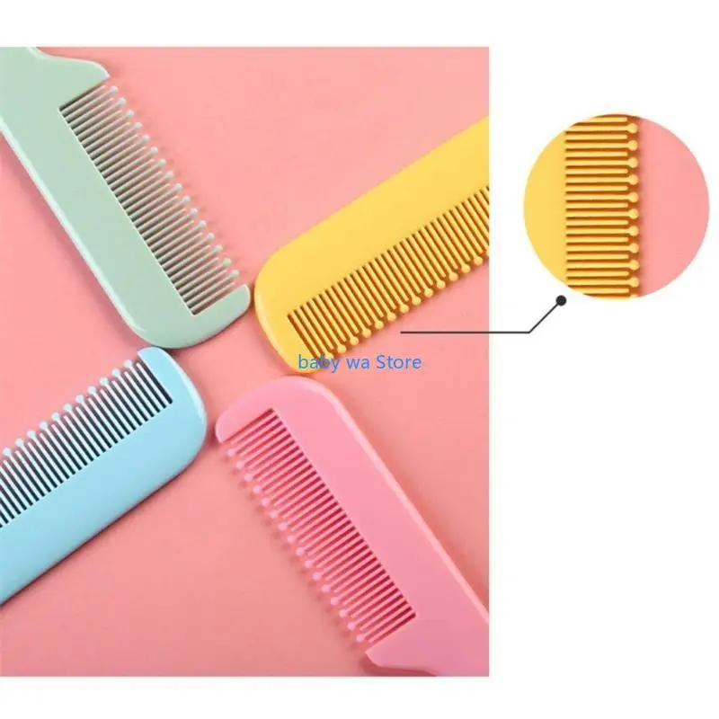 

Baby Hair Brush & Comb Set Children Hair Brush Soft Nylon Bristle Cradle Caps Hair Brush for Toddler Infant Head Massage 4XBD