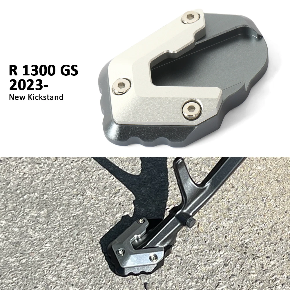 

Motorcycle CNC Kickstand Foot Side Stand Extension Pad Support Enlarge Plate For BMW R 1300 GS R1300GS r1300gs 2023 2024