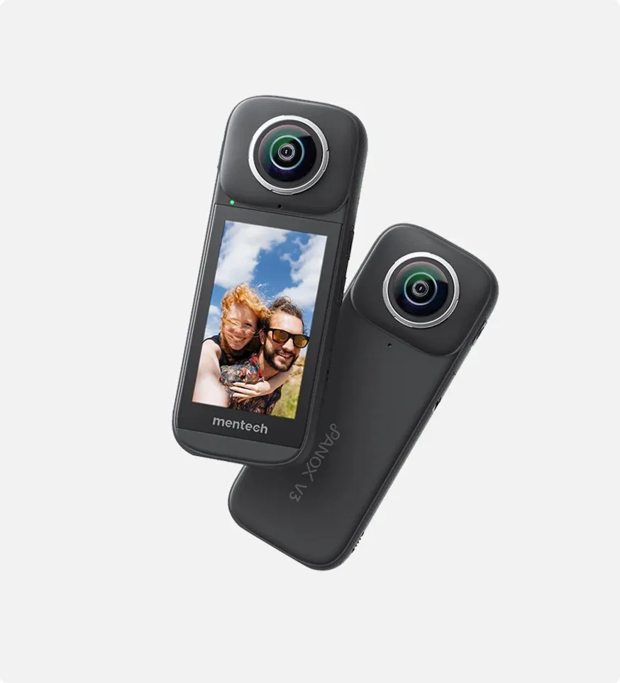 PanoX V3 8K Video cámara panorámica, cámara de acción 360 Pantalla de 3,0 pulgadas, para deportes, Vlog impermeable