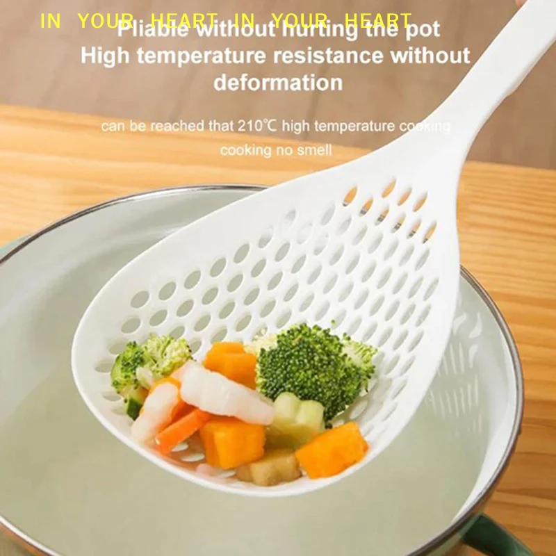 【X】1 PCS White Large-Capacity Spoon Withstand High Temperature Hung Dumplings Leaking Net Not Easy To Deform Kitchen Supplies