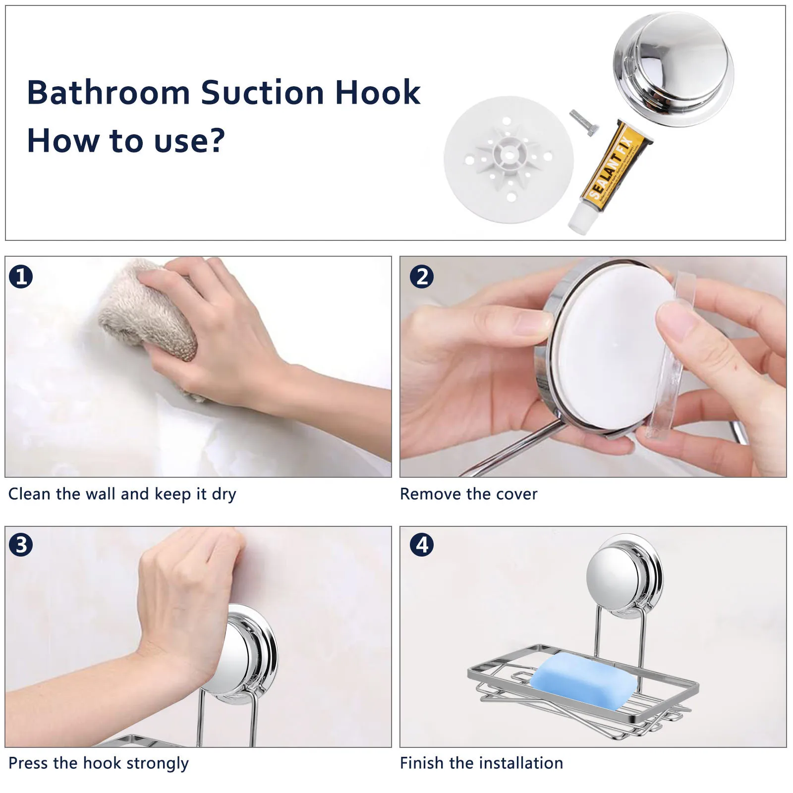 

Punch Free Holder Soap St Drain Rack Stainless Steel ABS Bathroom Wall Mount Soap Holder Space Saving Container