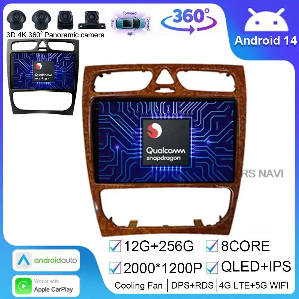 

Android 14 For Mercedes Benz C-Class W203 C200 C320 C350 CLK W209 2002-2005 Navigation Car Radio Multimedia Video Player GPS DSP