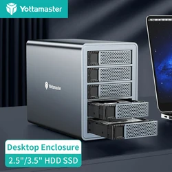 Yottamaster FS5C3 5Bay USB USB3.1 (GEN2) Tipo-C JBOD Custodia per disco rigido Compatibilità 2,5/3,5