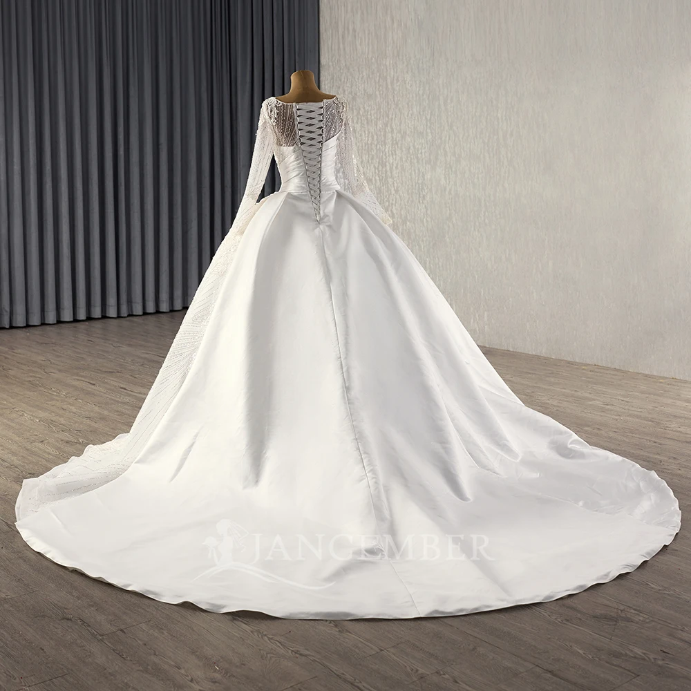 Exquisite Ivory Wedding Dresses Customized Long Sleeve Sequins Lace Modern Tulle Boho Bride Gown 2025 vestidos de novia Beach