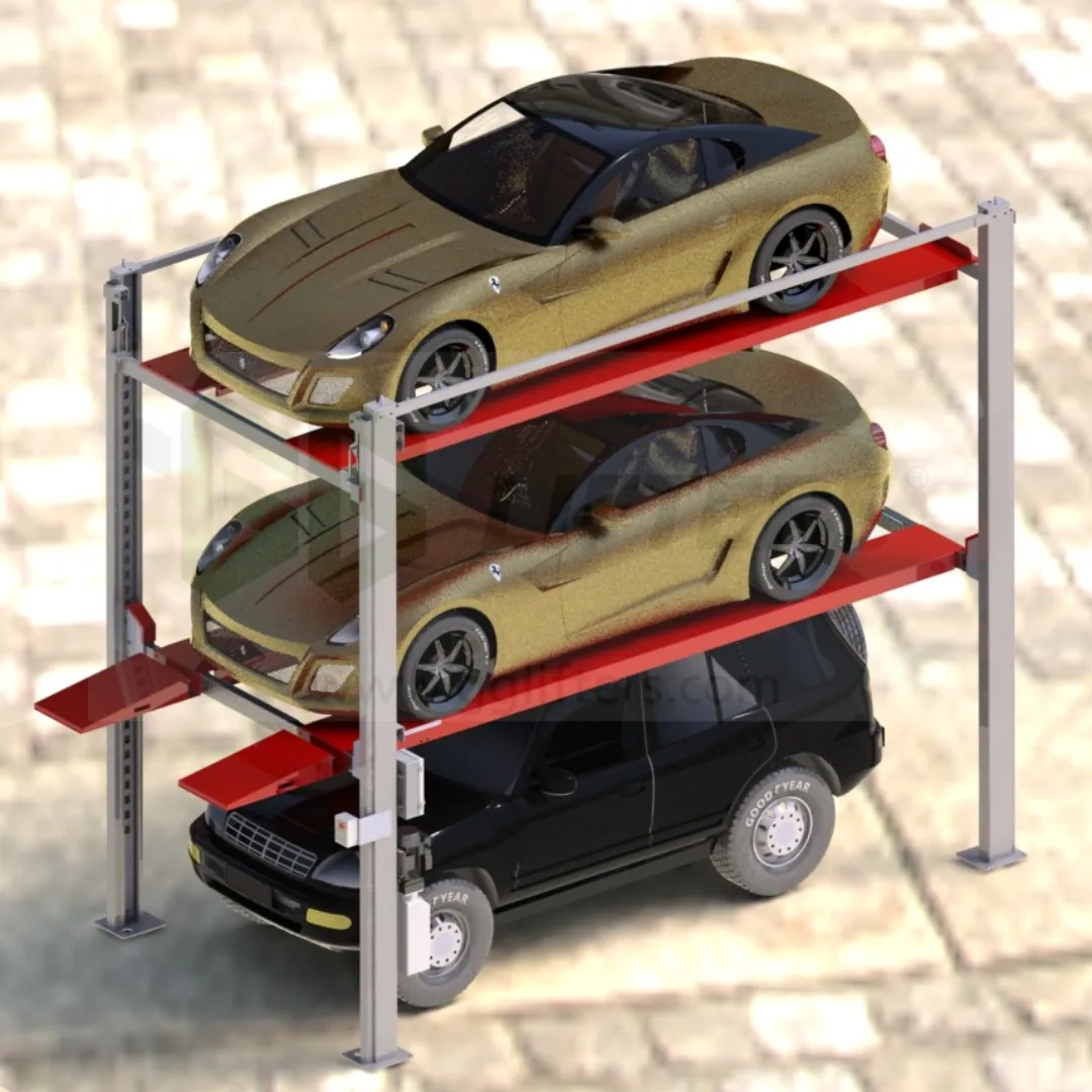 Triple Stacker Auto Lift 3-Level Car Parking Equipment with Hydraulic Cylinder Drive for Lot Storage car parking lift