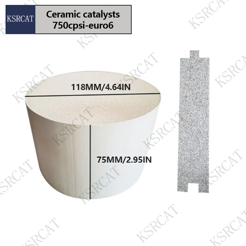

Керамический автомобильный нейтрализатор ячеек EURO 6, универсальный каталитический конвертер 118 × 75 мм, ячейка 750, подходит для автомобиля