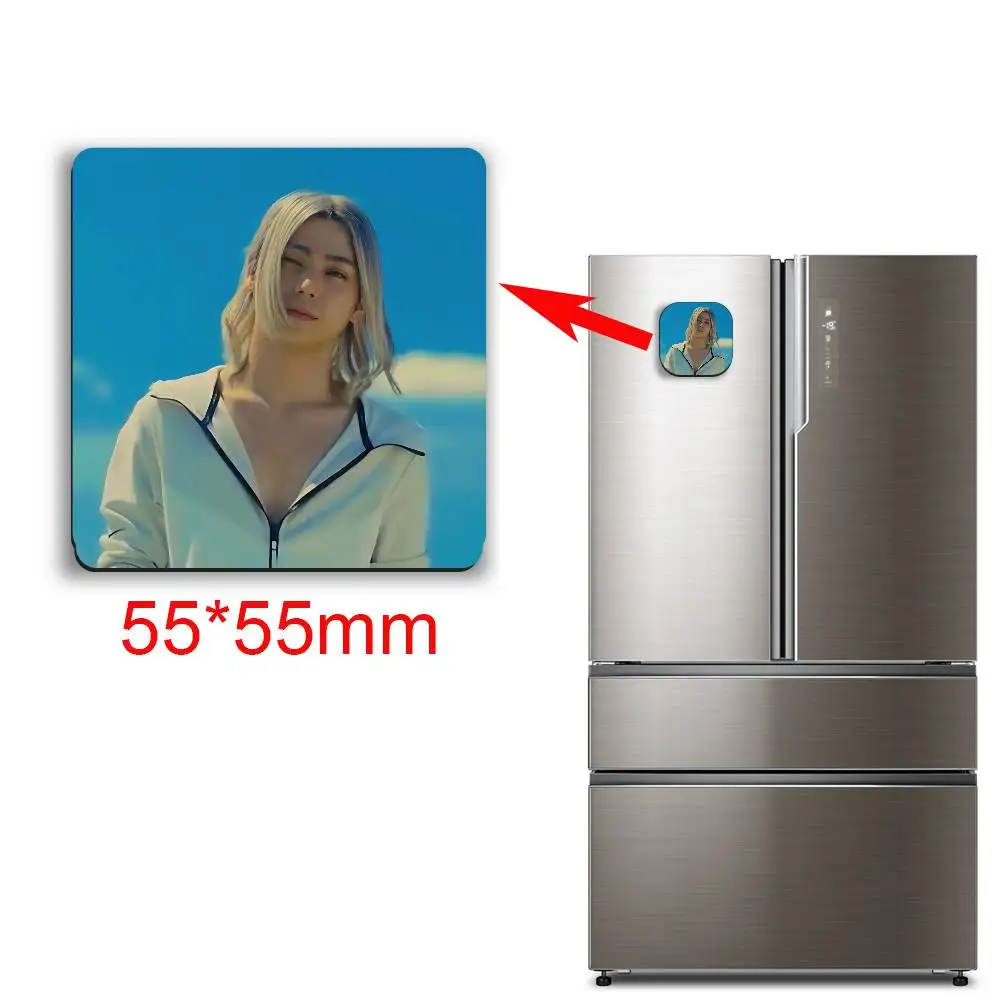 Chishiya Cell Game Alice in Borderland Black Square Plastic Fridge Magnet, for Magnetic Sticker No Trace Left, Durable