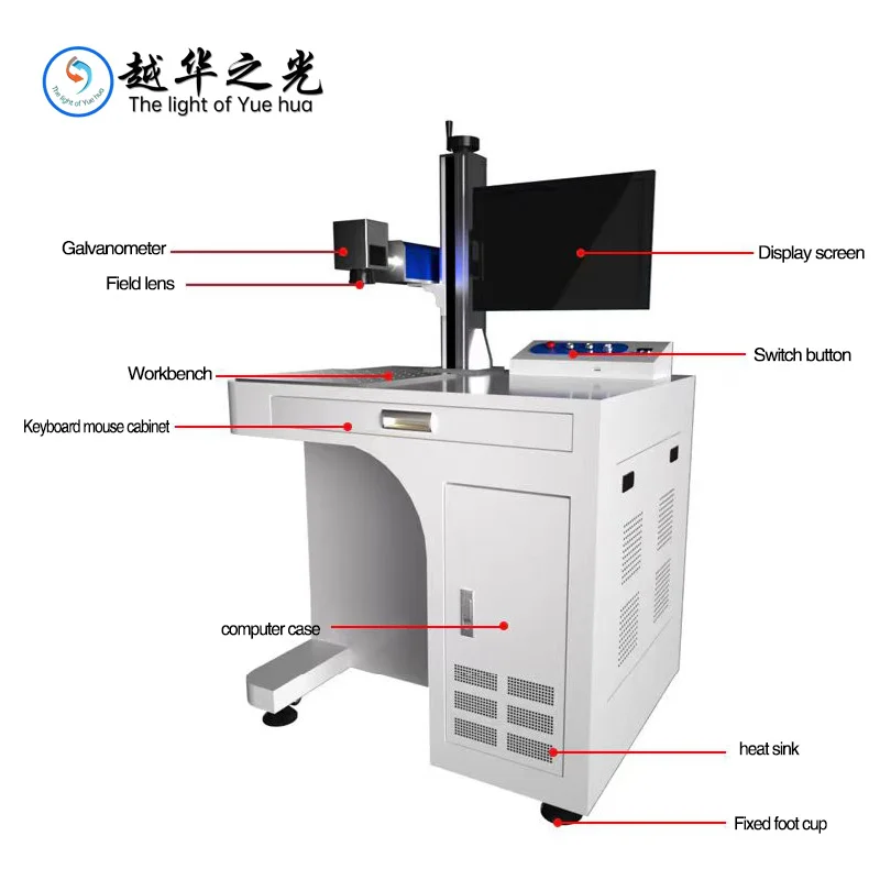 Custom Gift Ring Necklace Portable Fiber Laser 3D Marking Machine 30W-80W DXF/PLT Multifunctional Metal  Control System Air