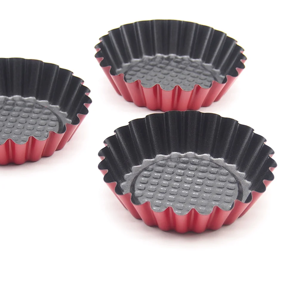 

10Pcs Egg Tart Mold High-Carbon Steel Large Size Diameter 7.5cm Cake Mold DIY Baking Tool Home Store Kitchen