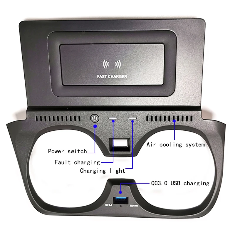 شاحن سيارة لاسلكي 15 واط شاحن هاتف سريع حامل شحن لسيارات BMW G20 G21 G22 G28 320 325 330 430 2019-2022 #4