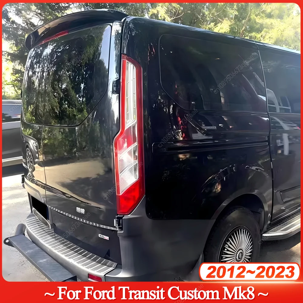 

Car Rear Roof Wing ABS Spoiler Gloss Black Or Carbon Look Body Kit For Ford Transit Custom Mk8 2012-2023 Double Door Tuning