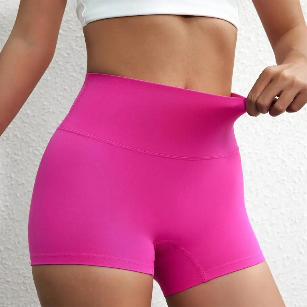 

Hot Selling Pop Solid Color High Waist Gym Yoga Short Legging Women Fitness Sport Short Soft Leopard Print Training Jog Athletic